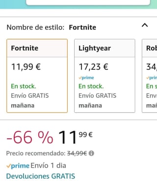Monopoly Fortnite-Juego de Mesa, por 11,77€.
