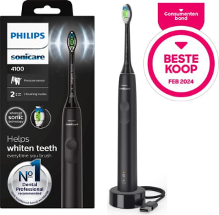 PHILIPS HX3681/54 Sonicare Series 4100 Elektrische Tandenborstel Zwart voor €49,99 bij Bol