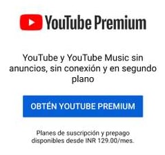 Youtube Premium Familiar 1 Mes a $45