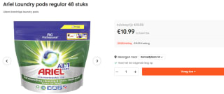 Ariel All-In-One Professional Pods - 48 pods voor €10,99 bij Ochama