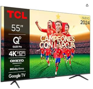Televisor TCL Smart TV 55C655 4K Ultra HD 55" QLED por 304.31€