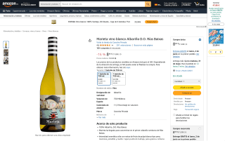 Vino blanco Albariño Marieta D.O. Rías Baixas por 8,95€