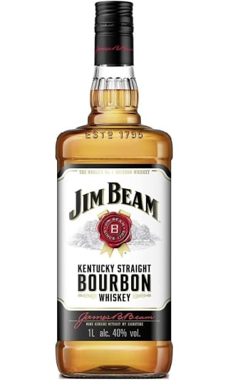 Jim Beam Kentucky Straight Bourbon Whiskey 1Litro por 12,30€.