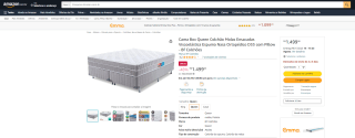Cama Box Queen da Bf Colchões - R$ 1.499