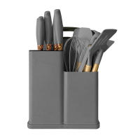 Set De Utensilios De Silicona Y Madera 19 Piezas Nyana Home Con Cuchillos Y Tabla De Cortar Gris por 16,90€ (cuenta nueva por 10,14€)