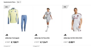 10% korting op Ajax artikelen bij Voetbaldirect.nl