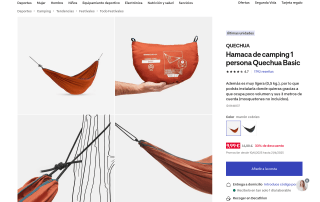 QUECHUA hamaca de camping por 9,99€