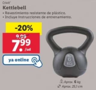 Pesa Rusa Kettlebell 6 KG por 7,99€