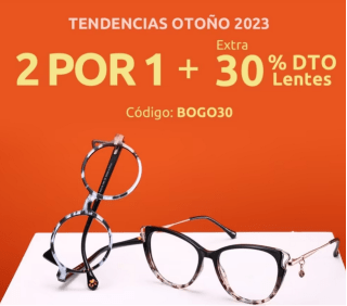 Código 30% Descuento y 2x1 Monturas de gafas de Firmoo