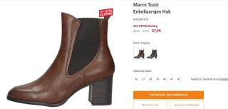 Marco Tozzi dames enkellaarsjes voor €27,99 bij Schuurmanschoenen