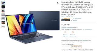 Laptop Asus VivoBook 15X OLED 15.6" Ryzen 7 5800H por $12,674 en Amazon