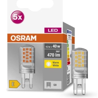 Osram G9 led 4,2w 5 stuks voor €15,99 bij Amazon.nl