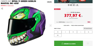Casco de Moto HJC RPHA11 GReen Goblin Marvel MC-48SF por 377.97€