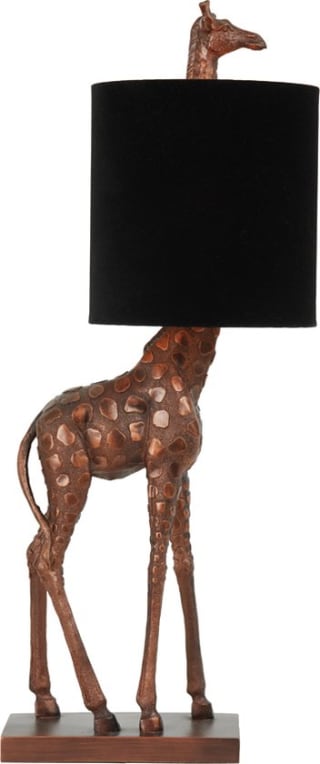 Light & Living Giraffe Tafellamp - antique copper/zwart voor €39,60 bij Bol.com