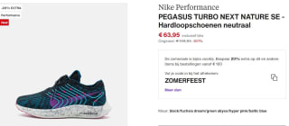 Nike Pegasus Turbo Hardloopschoenen voor dames voor €63,95 bij Zalando