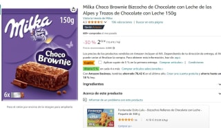Milka Choco Brownie Bizcocho de Chocolate por 1,82€