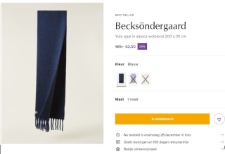 Becksöndergaard Yuta sjaal in alpaca wolblend voor €62,50 bij de Bijenkorf