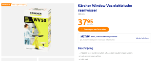 Kärcher Window Vac elektrische raamwisser voor €39,95 bij de Action
