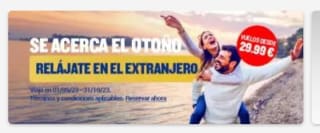 Vuelos en Otoño desde 29,99€ con Ryanair.