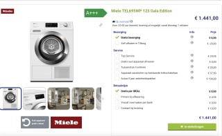 Miele TEL695WP wasmachine voor €1441