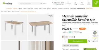 Mesa de comedor extensible por 96,05€