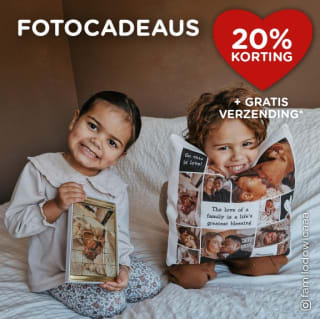 20% korting op fotocadeaus en gratis verzending vanaf €30 bij Smartphoto