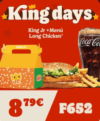 King Jr + Menú Long Chicken por 8,79€