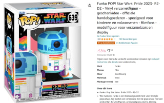 Funko Pop! Star Wars R2-D2 Pride #639 Rainbow voor €7,50 bij Amazon