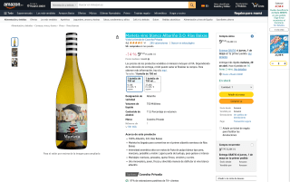 Vino blanco Marieta Albariño D.O. Rías Baixas por 9,15€