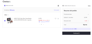 Lego Star Wars: Caza Estelar Jedi de Obi-Wan Kenobi por 16.79€