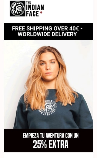 25% descuento extra desde The Indian face
