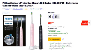 2x Philips Sonicare ProtectiveClean 4500 Series HX6830/35 elektrische tandenborstels voor €89,99 bij Bol