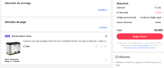 Cubo de reciclaje ecológico 45 litros de 3 compartimentos por 53,90€