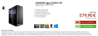AGANDO agua 5536r5 rift Nvidia Power met RTX 3060 voor €579 in de Agando-shop