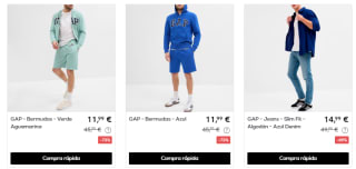 Hasta 85% descuento Ropa marca GAP desde solo 0,99€