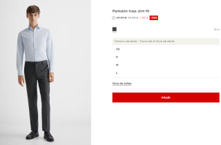 Pantalón de traje slim fit para Hombre por 11.99€