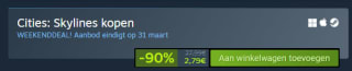 Cities: Skylines voor €2,79 via Steam
