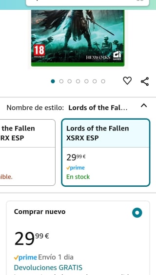 Lords of the Fallen Xbox por 29,99€.