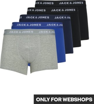 Jack & Jones Basic Plain Trunks Boxershorts Heren (5-pack) voor €12,25 bij Bol