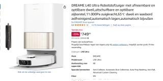 Dreame L40 Ultra - Robotstofzuiger met Dweilfunctie voor €749 bij Amazon