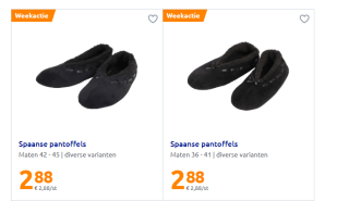 Spaanse pantoffels voor €2,88 bij de Action