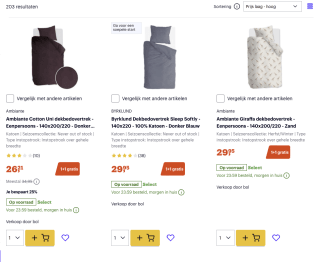 1+1 dekbedovertrekken bij Bol.com