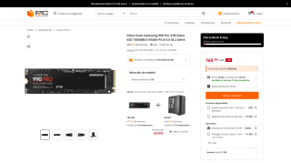 Disco Duro Samsung 990 Pro 2TB SSD por 165,95€