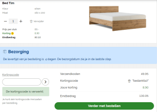 10% extra korting op een artikel naar keuze bij Beter Bed