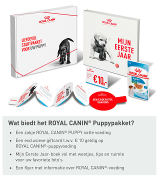Gratis puppypakket van Royal Canin