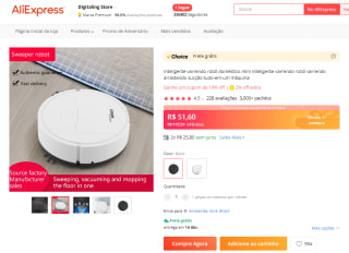 Aspirador Sweeper Robot - R$ 51,60