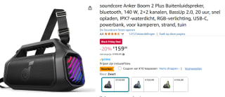 Anker Soundcore Boom 2 Plus speaker voor €149,99 via Amazon Prime
