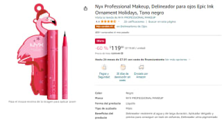 Nyx Delineador Epic Ink Ornament Holidays por $120 en Amazon