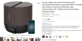 Cecotec Difusor de Aromas PureAroma 550 Connected Black Woody 500ml por 26,99€
