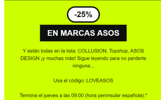 -25% descuento en marca Asos